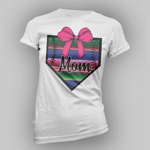 NWT FREE MONOGRAM Mom Top Baseball Softball T-ball